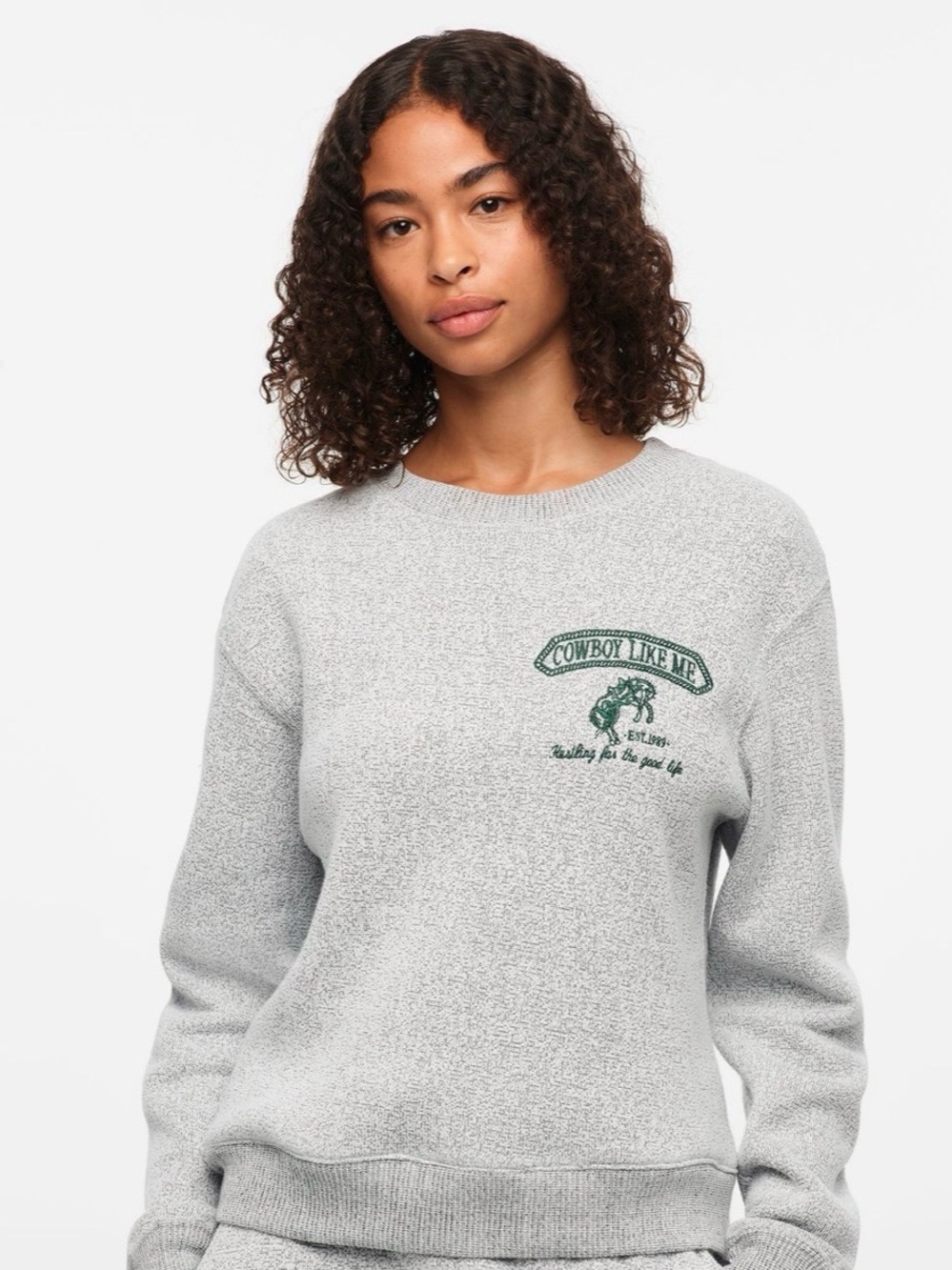 Official Taylor Swift Cowboy Like Me Crewneck Sweatshirt - Grey - Size Small